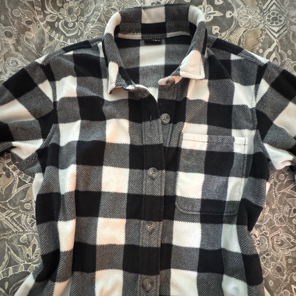 NWOT EDDIE BAUER MICROFLEECE
BUTTON-UP SHIRT, Small